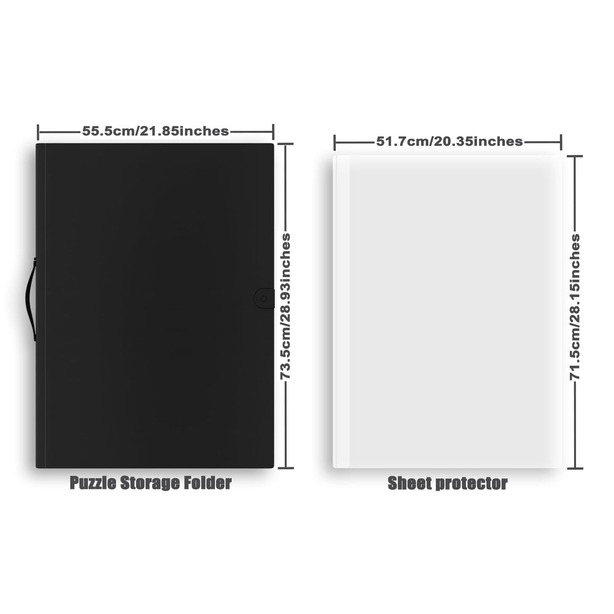 Puzzle Storage, RJVNT Puzzle Holder Book for 1000 Pieces, Puzzle Storage Folder with 8 Puzzle Saver Sheets and 2 Cardboards(Black) RJVNT