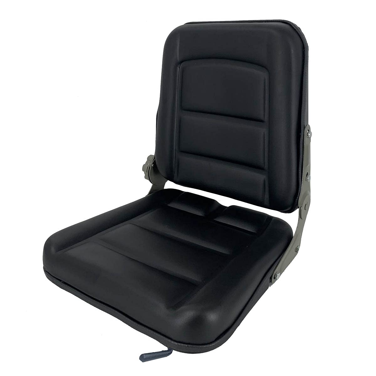 TABODD Universal Forklift Seat for Garden Lawn Mower, Komatsu Style Folding Seat Suspension Seat with Adjustable Backrest Slidable Track for Mini Digger Forklift Excavator & Skid Loader, Black TABODD