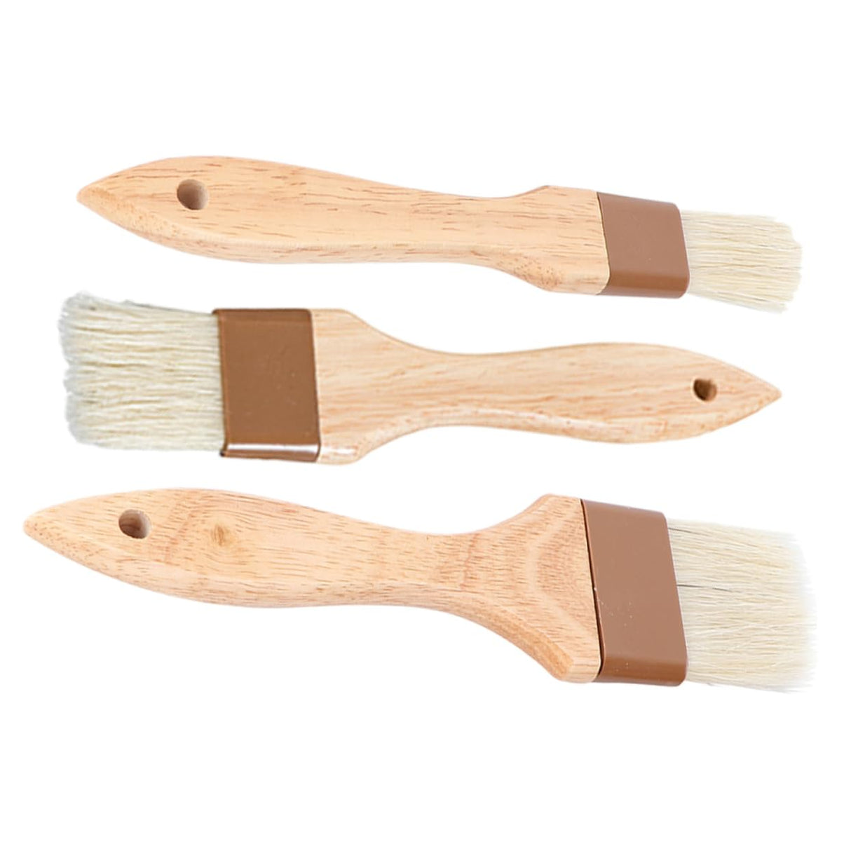 LIOOBO 3pcs Spreading Oil Brush Cooking Brush Basting Brush Wood Bristle Brush Household Oil Brush Pastry Brush for Baking Grill Brush Bbq Brush Bristle Hair Paint Brush To Bake LIOOBO