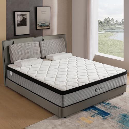 OGlAWA Twin Mattress in a Box,10 Inch Twin Mattresses,Gel Memory Foam Medium Firm Grey Hyrid Mattress,Quality Comfort and Adaptive Support Breathable Cooling Twin Mattress,CertiPUR-US. OGIAWA