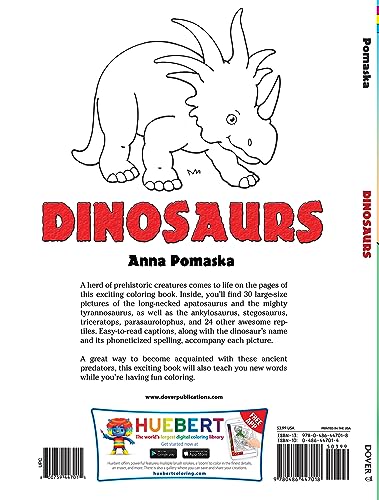 Dinosaurs (Dover Coloring Books) Dover Publications