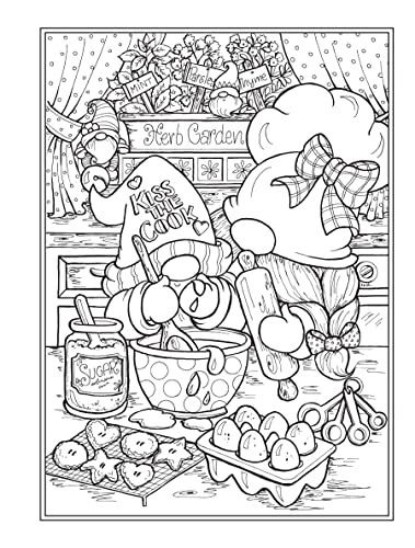 Creative Haven Gnome Sweet Gnome Coloring Book (Adult Coloring Books: Fantasy) Dover Publications
