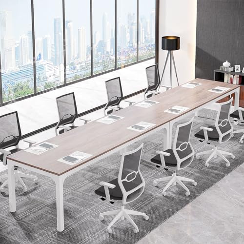 Tribesigns 78.74-Inch Conference Table Set of 2, 13FT Conference Room Table, Large Rectangle Meeting Seminar Table Set for 10-14 Person, Long Business Tables (Only Table) Tribesigns