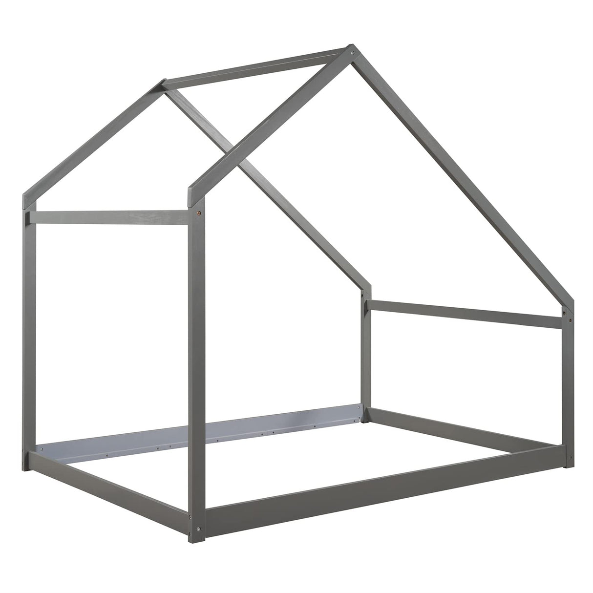 Bellemave Gray Montessori Toddler Floor Bed – Full House Frame for Kids Bellemave