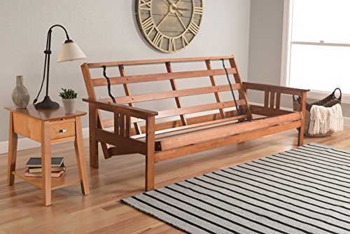 Kodiak Furniture Monterey Futon Set, No Drawers, with Barbados Base and Suede Black Mattress Kodiak Furniture