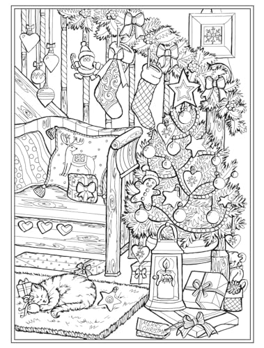 Creative Haven Country Christmas Coloring Book (Adult Coloring Books: Christmas) Dover Publications