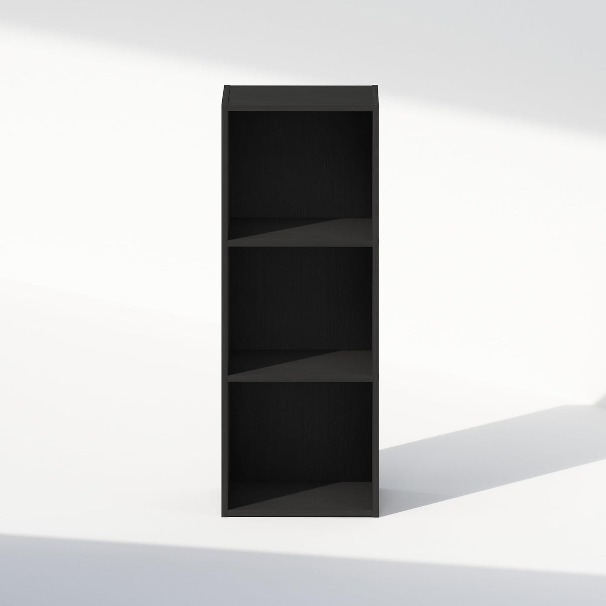 Furinno Reed Closet Organizers and Storage, 3-Tier Closet Organizer, Open Shelf Closet Storage, for Wardrobe, Bedroom, Living Room, Blackwood Furinno