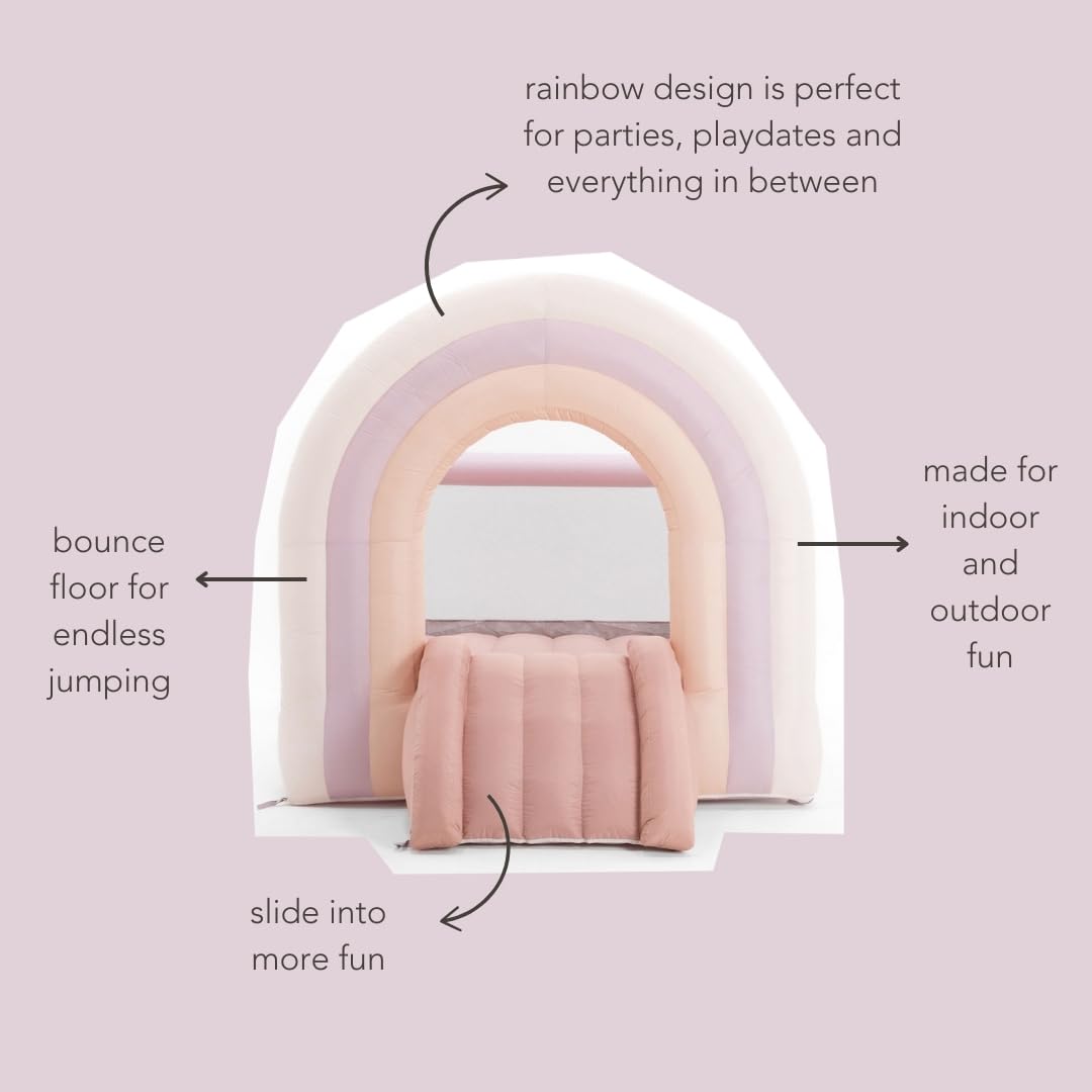 Pink Rainbow Bounce House 8x8 PLAYSMOL