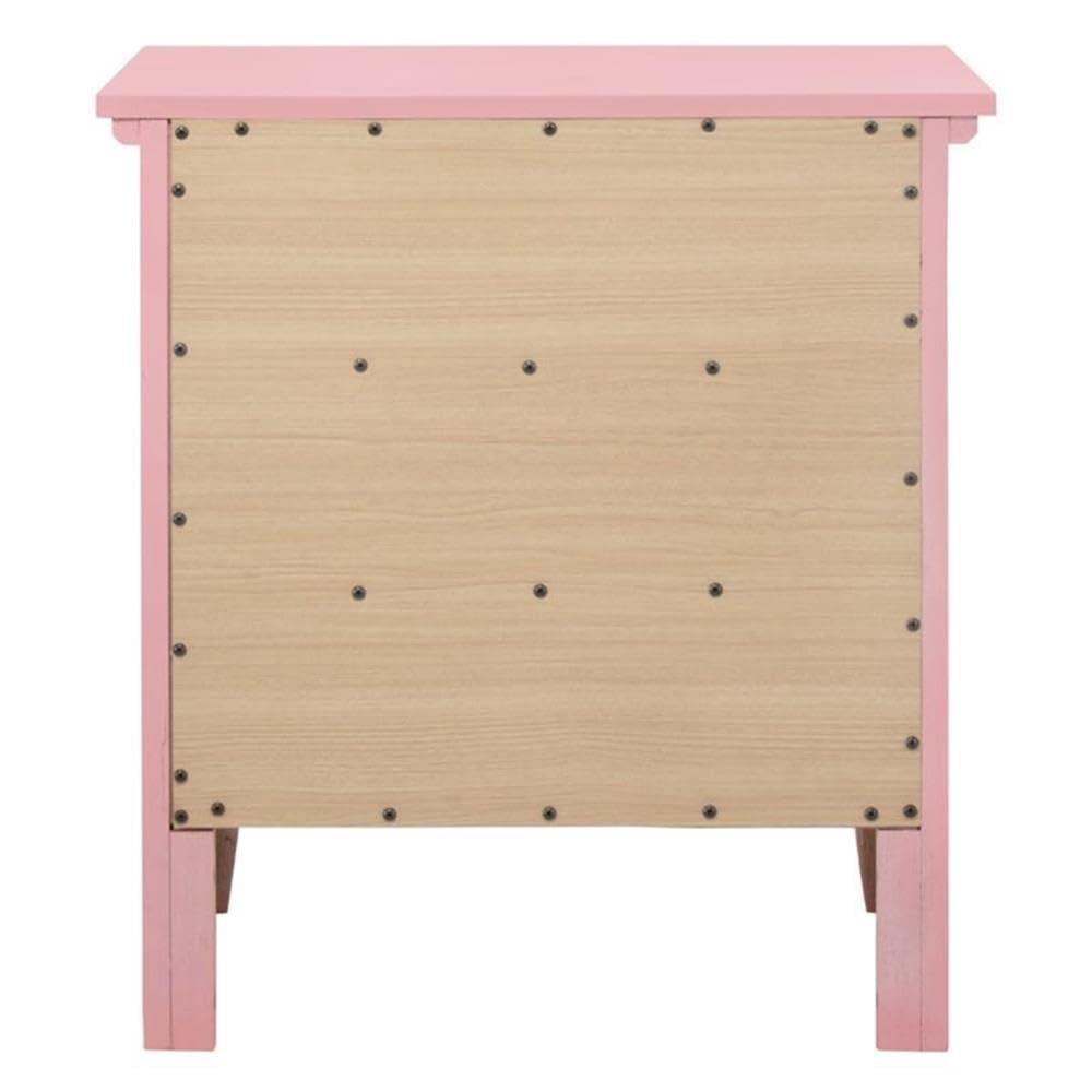 Glory Furniture Hammond 3 Drawer Nightstand in Pink Glory Furniture