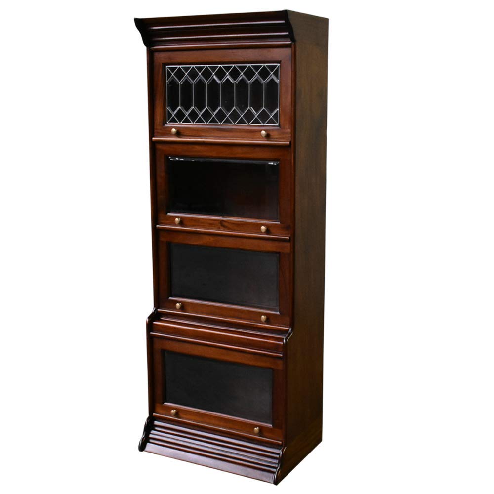 Crafters and Weavers Legacy 4 Stack Barrister Bookcase - Brown Walnut Crafters and Weavers