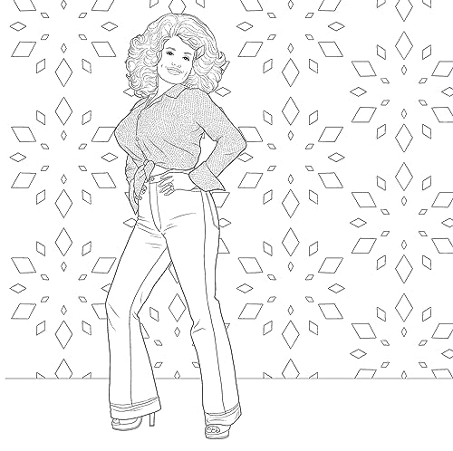 Be a Diamond: Decades of Dolly Parton's Style (An Unofficial Coloring Book) (Dover Adult Coloring Books) WoodArtSupply