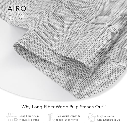 GoDear Design Adjustable Sliding Panel Hanging Room Dividers 45.8"- 86" W x 96" H, Extendable Vertical Blinds for Sliding Glass Doors, Closet Door Blinds Trimmable Fabric Panel Curtain Shades, Airo GoDear Design