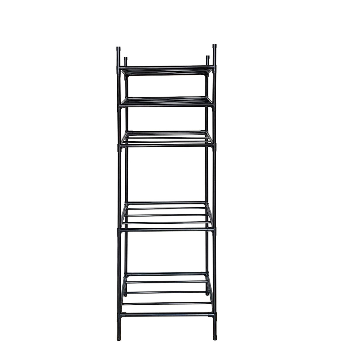 Susuzi 6-Tier Storage Shelves β 66" Tall Metal Shelving Unit with Wheels, 150lb Capacity β Compact 16.5" W x 13" D for Garage, Kitchen & Office (Black) (5-Tier) Susuzi