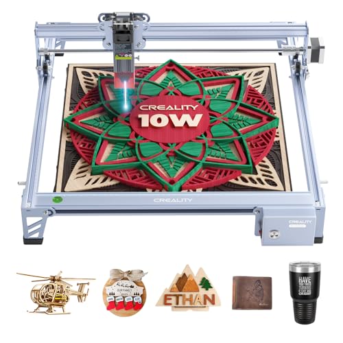 Creality Falcon Laser Engraver 10W, 0.06mm High Accuracy Laser Engraving Machines, 72W Laser Engraver and Cutter Machine for Wood, Metal, Acrylic, Glass, Leather, 15.7"×16.3" Workspace CREALITY FALCON