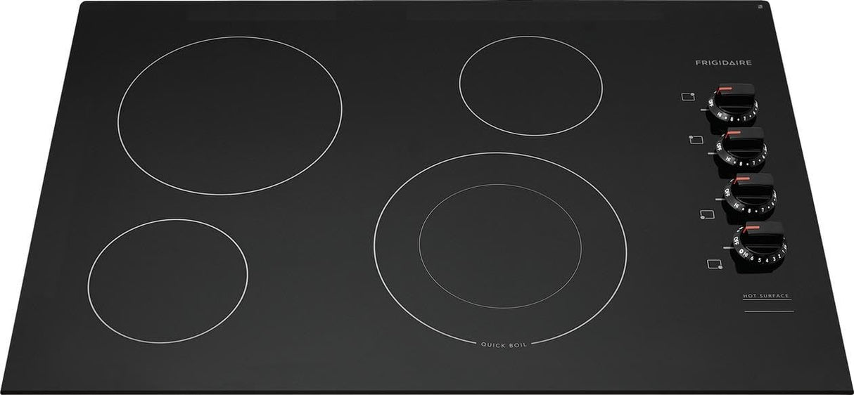 Frigidaire FFEC3025UB 30 Inch Electric Smoothtop Style Cooktop with 4 Elements in Black Frigidaire