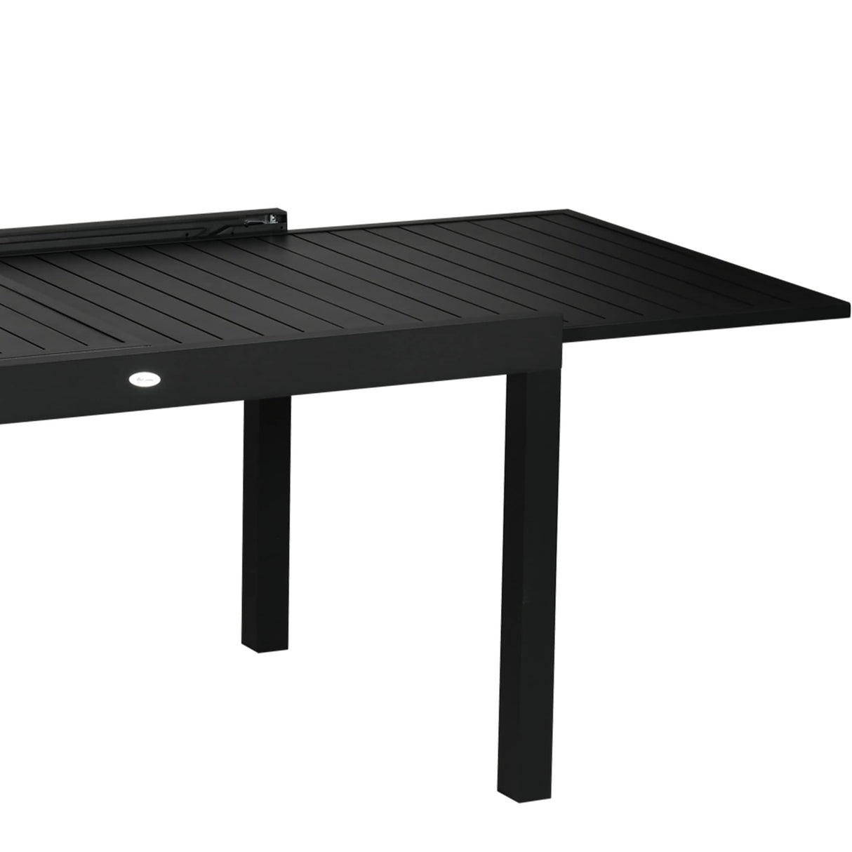 Outsunny 9-Piece Patio Dining Set for 8, Outdoor Aluminum Frames Dining Furniture Set with Expandable Table, Adjustable High Back Portable Chairs and Mesh Fabric Seats, Black Outsunny