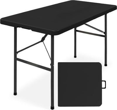 SIMPLI-MAGIC 79582 Foldable Table, 4 Feet, Black