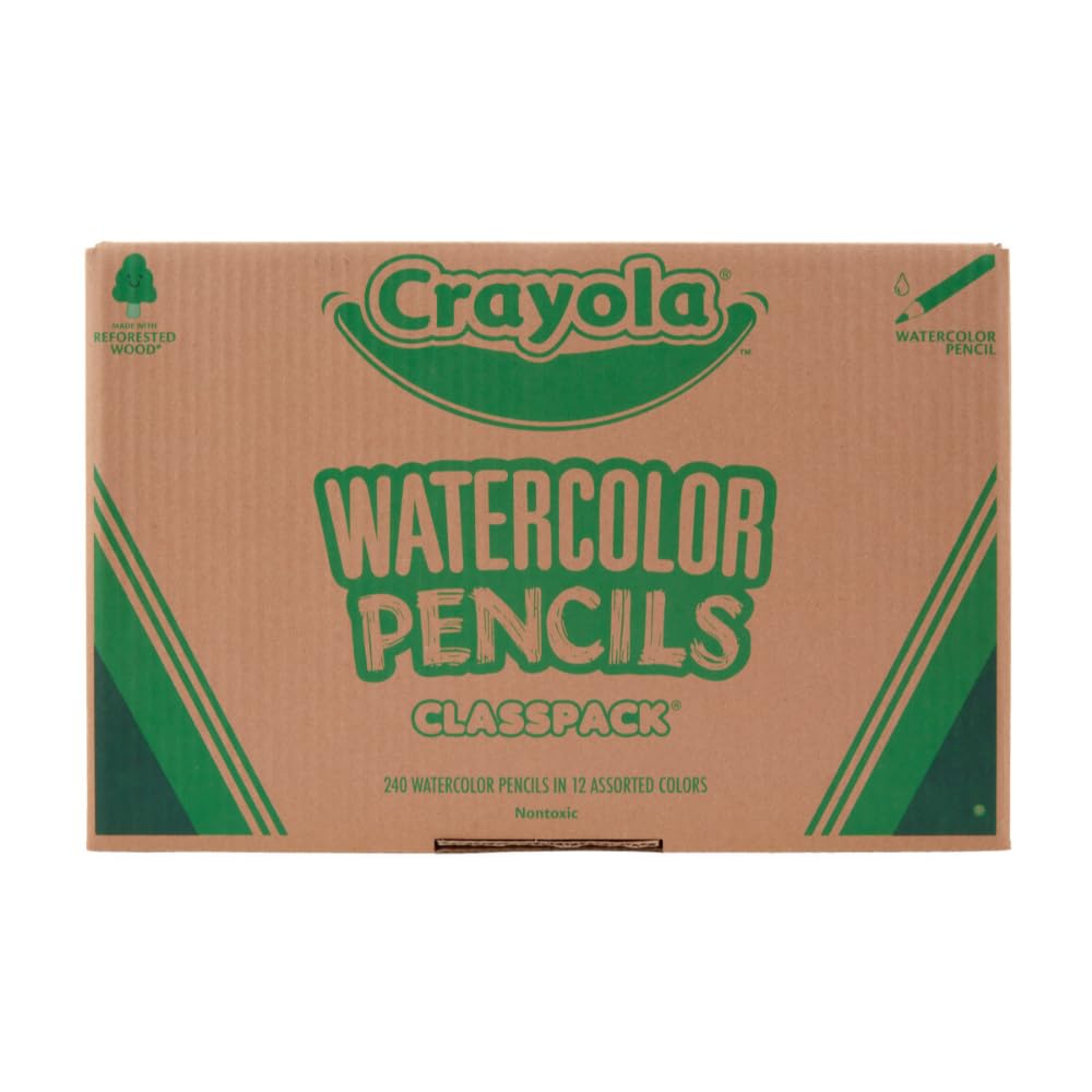 Crayola Classpack Watercolor Pencils, 240ct, 20 each of 12 Colors, Great for Classroom, Educational, Art Tools Crayola