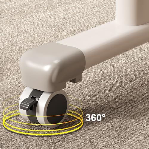 HSPLXYT Manual Adjustable Desk Standing Desk Study Table Gaming Desks Movable Writing Table Computer Desks for Home, Office, Workstation; Multifunctional Bedside Table(Gray,100cm/39.37in) HSPLXYT