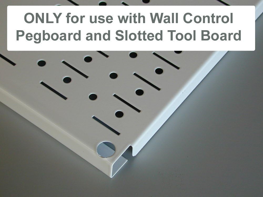 Wall Control Shelf 12in Deep Pegboard Shelf Assembly Pegboard and Slotted Tool Board - Black Wall Control