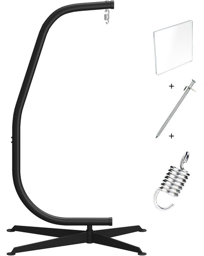 GREENSTELL Hammock Swing Stand, Hanging C-Stand with Spring Hook, for Indoor, Outdoor, Sturdy Hanging Stand Max Load 330lbs