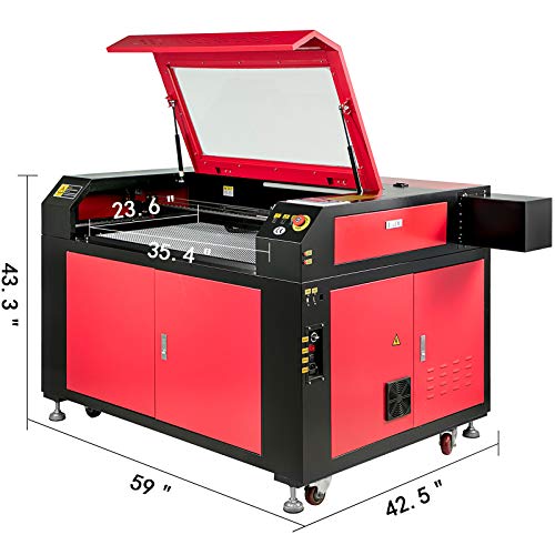 100W CO2 Laser Engraver, 35" x 24" Laser Cutter Machine with 2-Way Pass Air Assist, Compatible with LightBurn, AutoCAD, Windows, Mac OS, Linux, for Wood Acrylic Fabric More (100W) Furvveerr