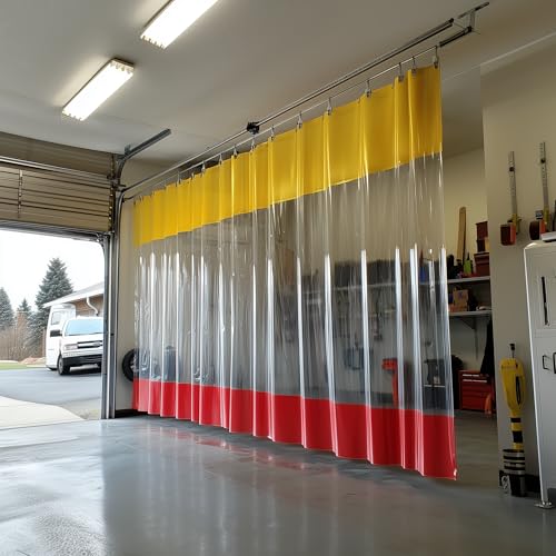 AKON Curtain Track Industrial Divider Curtains | Partition Space Quickly | Curtain Track Included | Quick Rolling and Easy to Clean | Divide Work Areas Quickly Customized Curtains Vinyl AKON Curtain Track