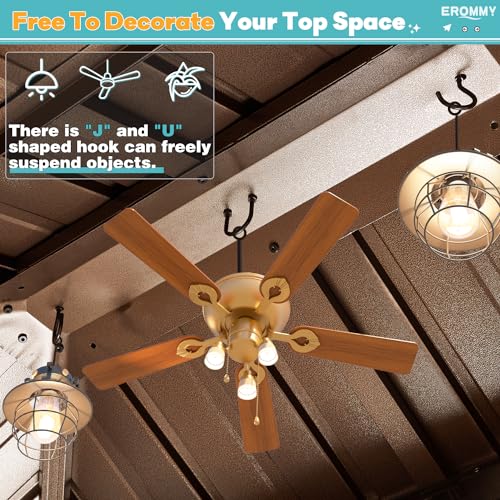 EROMMY 10' x 12' Hardtop Gazebo, Galvanized Steel Double Roof Gazebo with Aluminum Frame, Permanent Outdoor Metal Pavilion with Curtain and Netting for Patio, Lawn and Garden EROMMY