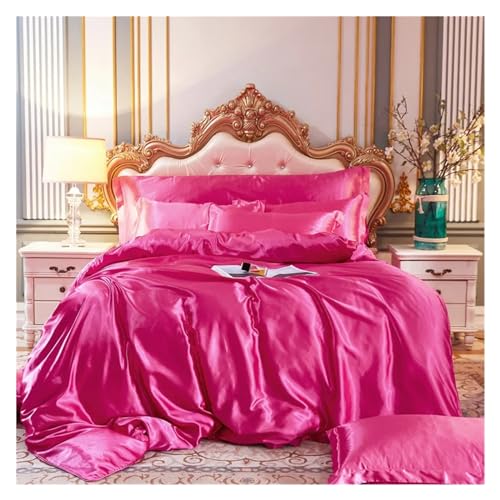 High-End Home Rayon Satin Bedding Set Luxury Single Double Duvet Cover Set King Queen Size Bedding Sets No Sheets,Bed Sheets Generic