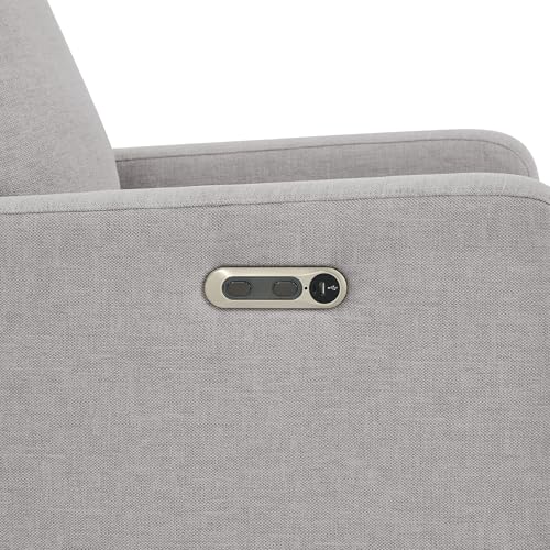 babyGap Harlowe Power Recliner with USB-A & Charging Port by Delta Children - Greenguard Gold Certified – Stain-Resistant Performance Fabric is Oeko-TEX Standard 100 Certified, Ash