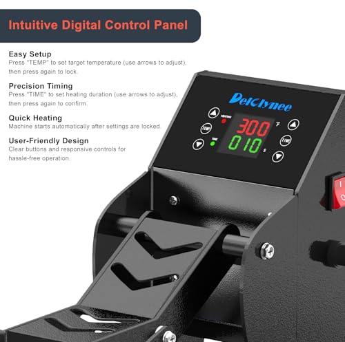 Delclynee 15" x 15" Slide Out (12.25") Heat Press Machine for T Shirts, Clamshell Pull Out Lower Platen, Industrial-Quality Digital Sublimation Printer for Heat Transfer Vinyl Delclynee
