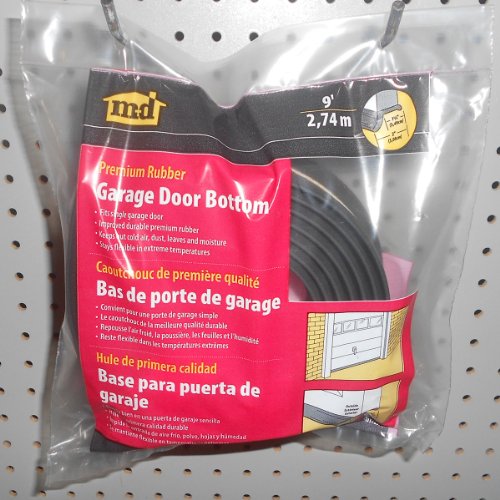M-D Building Products 03723 9 ft. Black Rubber Garage Door Bottom Seal M-D Building Products