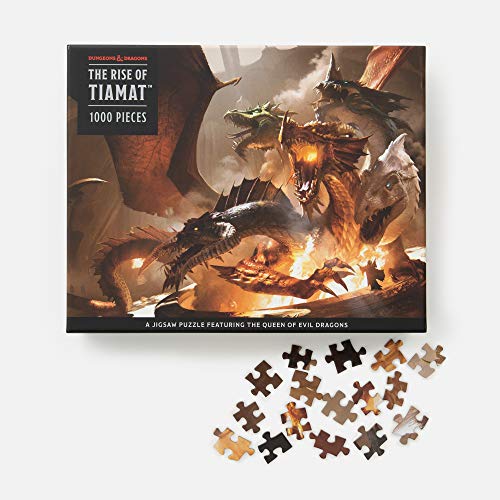 Clarkson Potter The Rise of Tiamat Dragon Puzzle (Dungeons & Dragons): 1000-Piece Jigsaw Puzzle Featuring The Queen of Evil Dragons: Jigsaw Puzzles for Adults CROWN