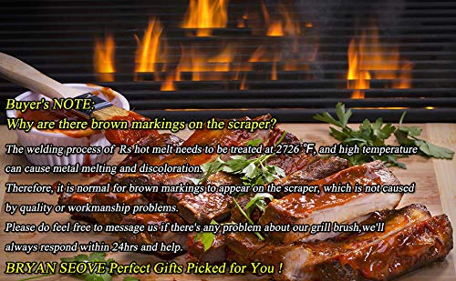 Best BBQ Grill Brush Stainless Steel 18" Barbecue Cleaning Brush w/Wire Bristles & Soft Comfortable Handle - Perfect Cleaner & Scraper for Grill Cooking Grates Best