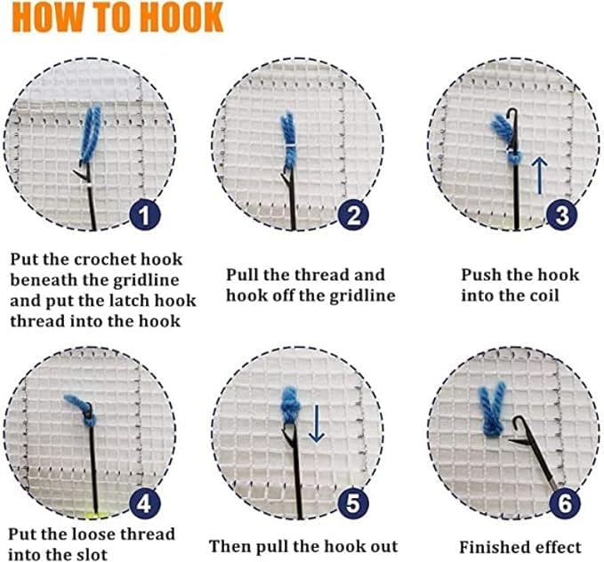 Generic Highland Cow & Sunflowers Latch Hook Kits Rug DIY Cushion Tapestry Making Crochet Hook Mat Making Kits Color Preprinted Pattern Canvas DIY Carpet Needlework Crochet Kits 52x38cm (d99-114) Generic