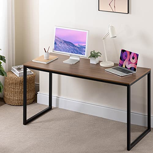 ZINUS Jennifer 55 Inch White Frame Desk, Computer Workstation, Office Desk, Easy Assembly, White Zinus