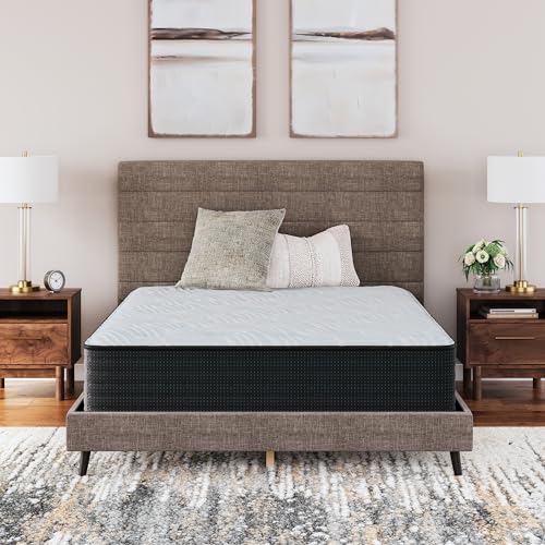 Signature Design by Ashley Twin Size Palisades 14 Inch Plush Hybrid Mattress with Quick Response Gel Memory Foam, Fiberglass Free, Mattress In A Box Signature Design by Ashley