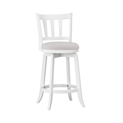 HILLSDALE Presque ISLE Wood Counter Height Swivel Stool White