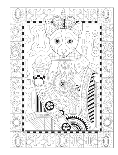 Creative Haven Playful Puppies Coloring Book: Relax & Find Your True Colors (Adult Coloring Books: Pets) Dover Publications