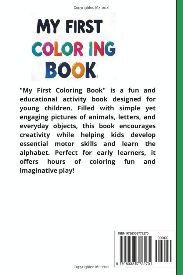 MY FIRST COLORING BOOK WoodArtSupply