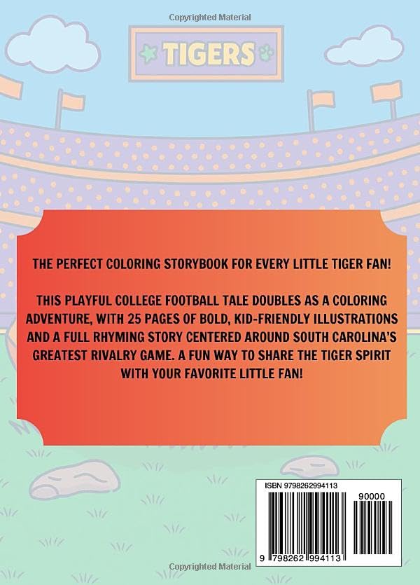 The Mighty Tigers: Pawmetto Bowl: Kids Coloring Storybook Majosta