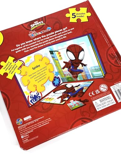 Marvel Spidey and his Amazing Friends My First Puzzle Book - Jigsaw Puzzles for kids, 10-page board book, 5 puzzles to enjoy Phidal
