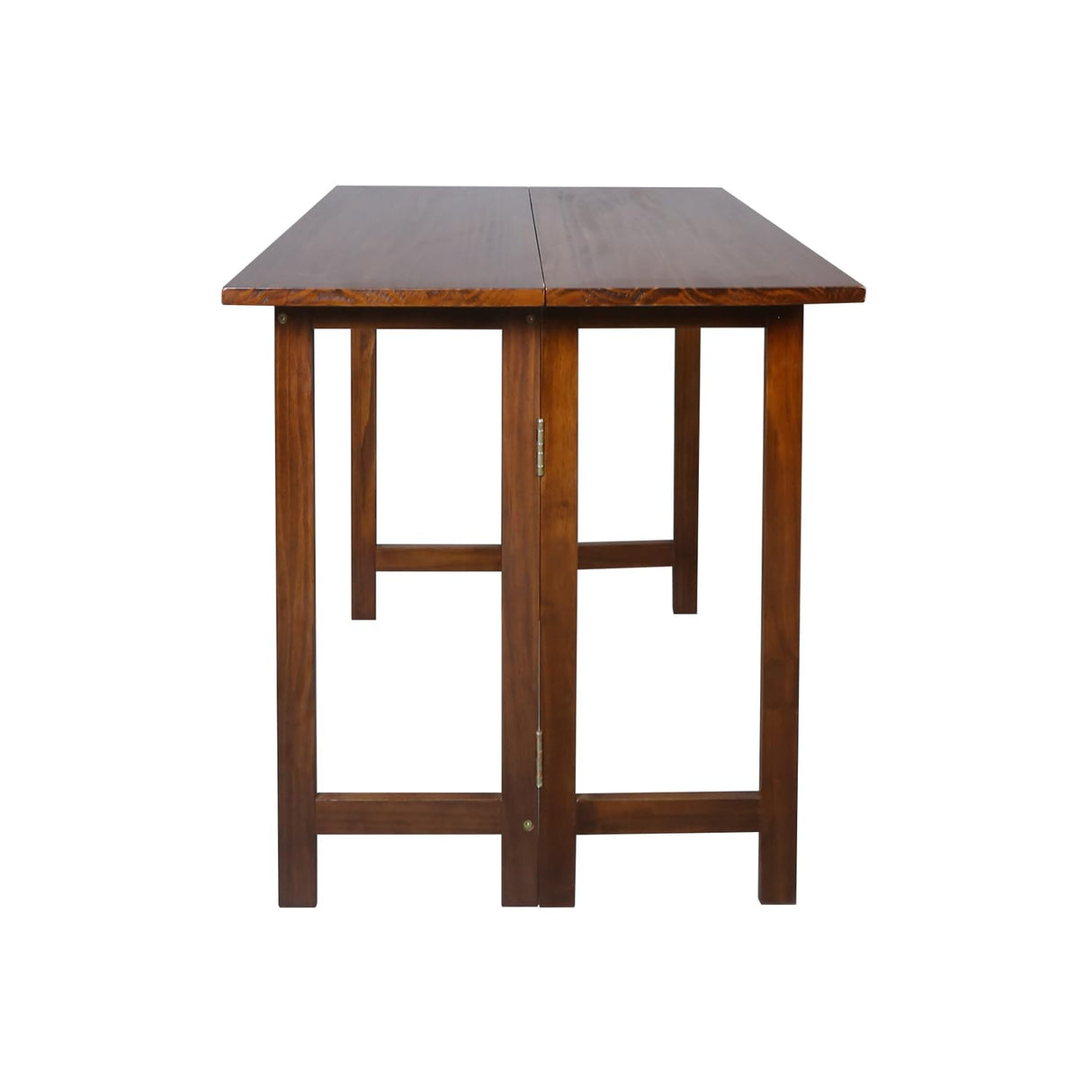 Casual Home Solid Wood Folding Convertible Dining Console Table, 40" W x 28" D x 30" H, Warm Brown Casual Home