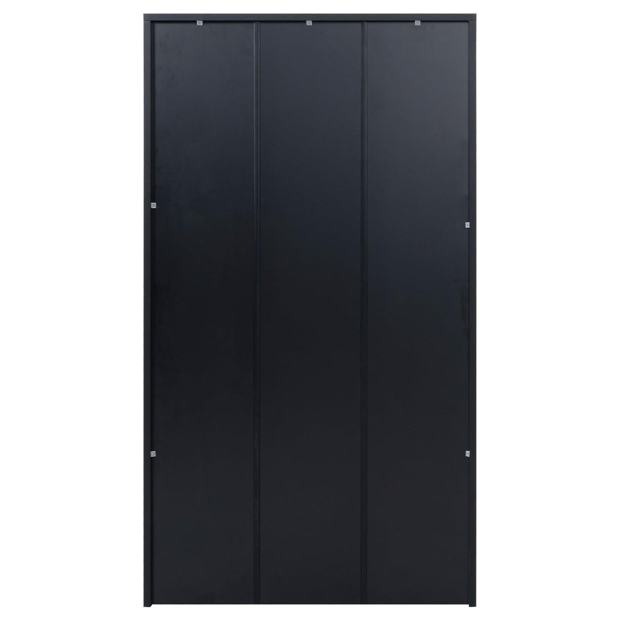 Stary 5 Shelf Black Bookcase 60 inch Tall Wood Bookshelf for Bedroom STARY