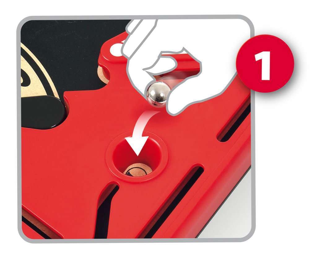 BRIO 34017 Pinball Game - Classic Vintage Arcade Style | Engaging Brain Game for Kids and Adults | Ideal Gift for Ages 6 and Up, Red BRIO