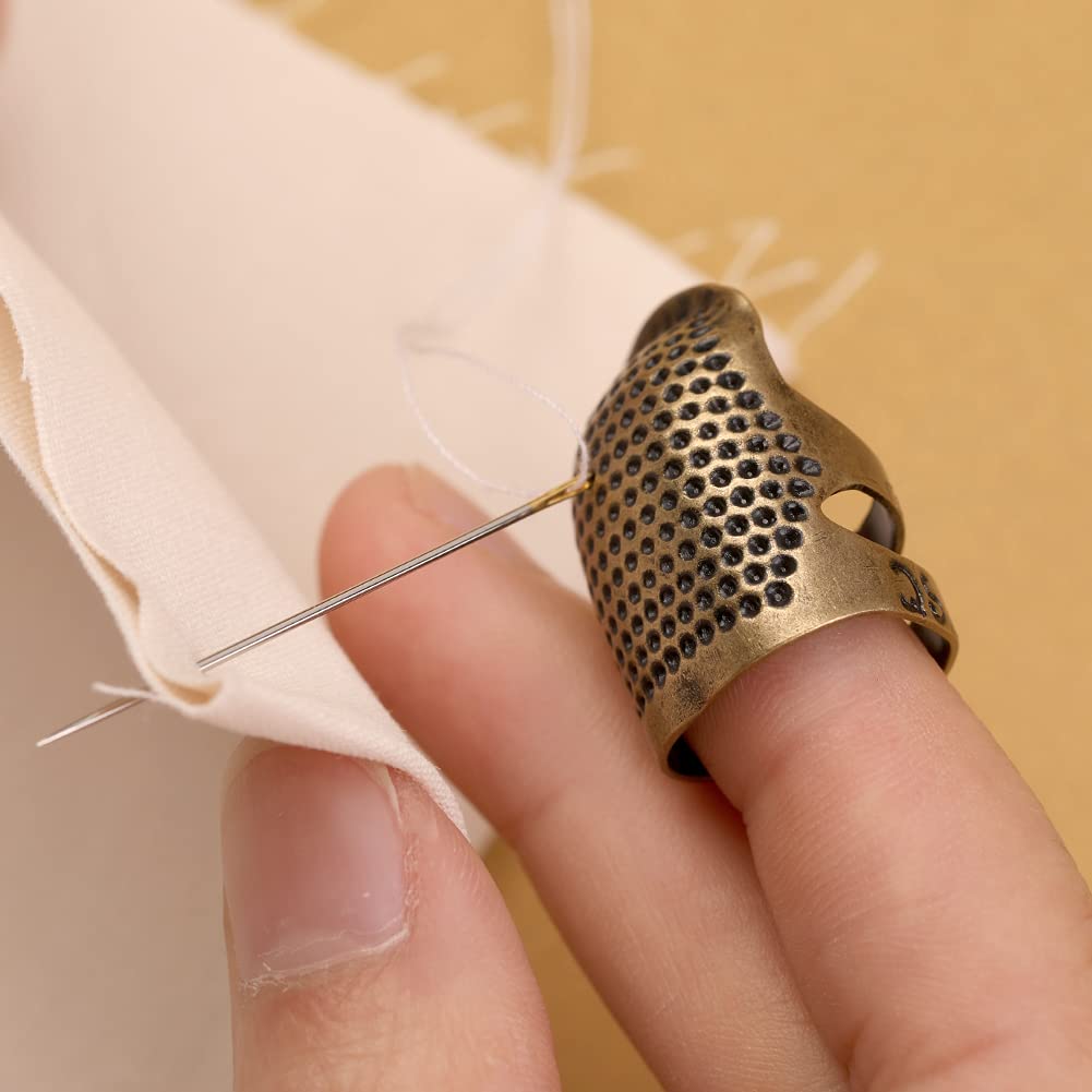 SHWAKK Embroidery Scissors 4.45in Ancient Cyan Gourd flower Scissors with Tassels and Thimble, Embroidery Tools for Sewing, Crafting, Tailoring, Needlework, Handicrafts DIY Tools SHWAKK