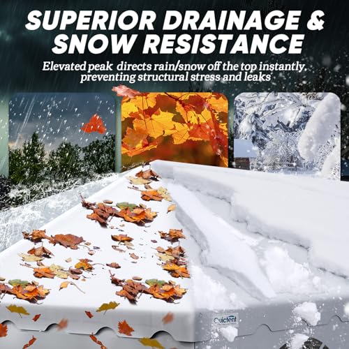 Quictent 20x40 Party Tent Heavy Duty West Coast Frame Tent Outdoor White Commercial Gazebo Rental Wedding Canopy (with Sides) Quictent