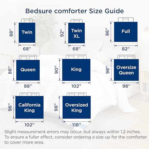 Bedsure Comforter Duvet Insert - Quilted Comforters Queen Size, All Season Duvet, GentleSoft Down Alternative Bedding, with 8 Tabs, Gifts for Women/Men, White, Queen 88 x 88 Inches Bedsure