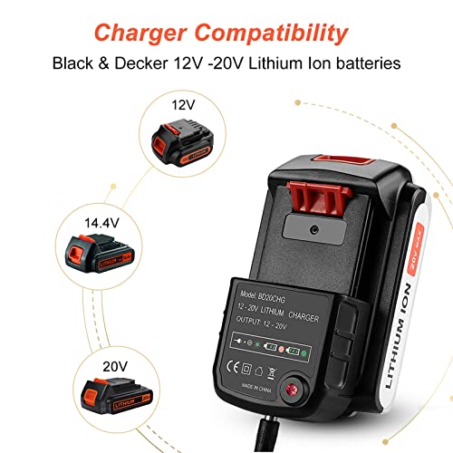 ANTRobut 3.5Ah Replacement for Black and Decker 20V Lithium Battery LBXR20 LB20 LBX20 LBXR2020-OPE LBX4020 with 20V Black and Decker Battery Charger LCS1620 ANTRobut