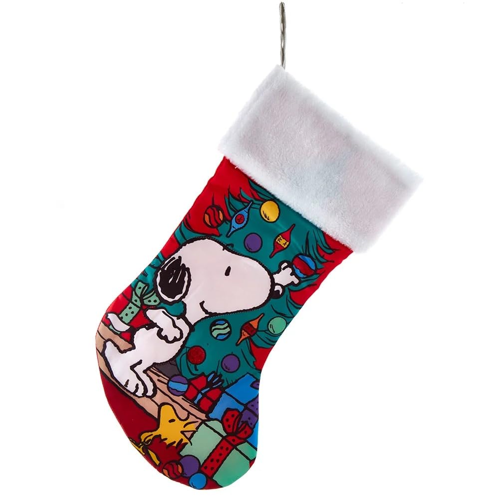 Peanuts Kurt Adler 19-Inch Snoopy Decorating Christmas Tree Stocking Peanuts